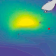 Simulation of significant wave height passing over South New Zealand.